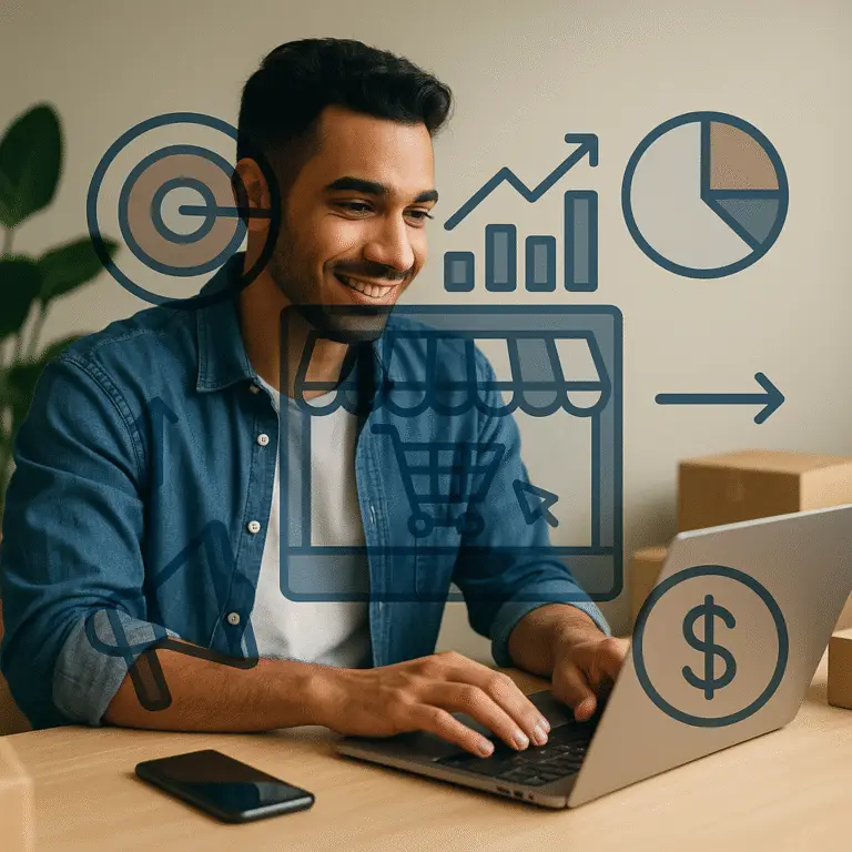 Empreendedor focado no sucesso do seu e-commerce