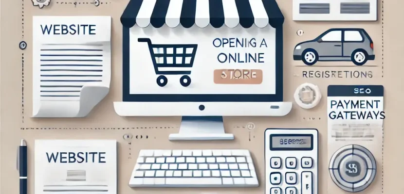 DALL·E 2024-08-12 19.26.55 - A clean and professional image representing the process of opening an online store in Brazil. The image should include elements such as a computer scr