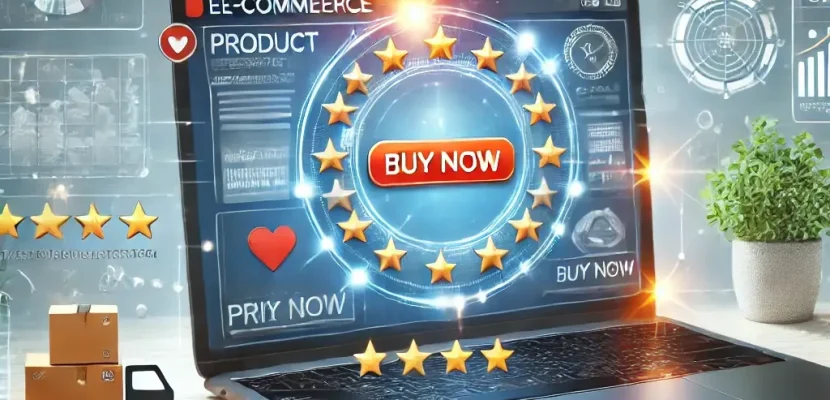 DALL·E 2024-12-12 16.06.43 - An engaging and professional visual representation for an e-commerce article about improving product conversion rates in online marketplaces. The imag
