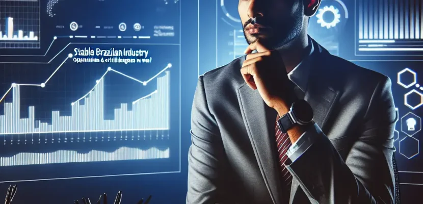 A indústria brasileira estável em 2023 impulsiona o e-commerce e desafia o setor a investir em inovação e sustentabilidade para crescimento sustentável.